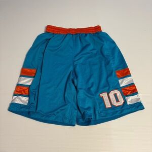 The Seventh Letter 10th Anniversary Mesh Teal Orange 10 Basketball Shorts 2XL